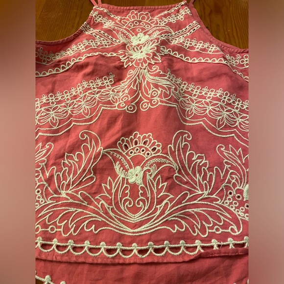 Anthropologie Vanessa Virginia Terracotta Embroidered Cami Tank Top - Picture 7 of 7